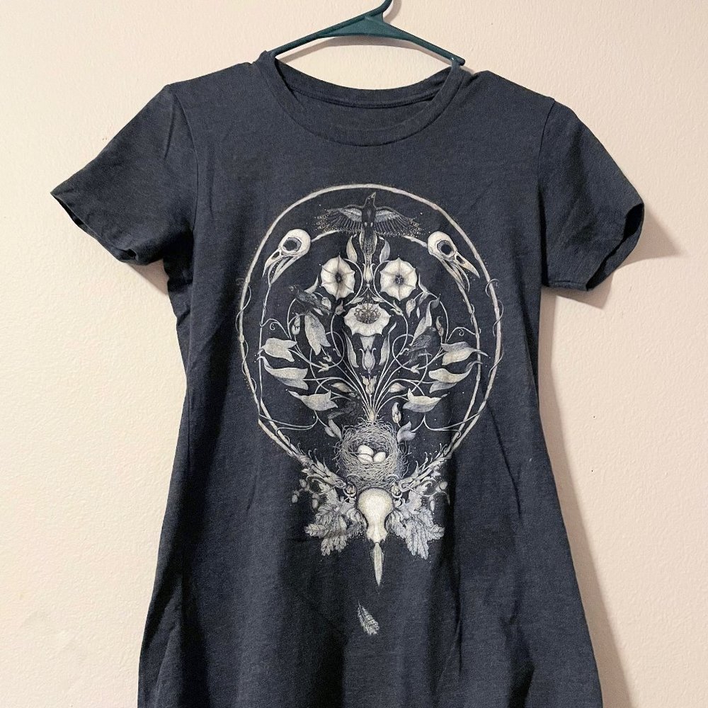 Navy blue/ gray whimsigoth T-shirt
